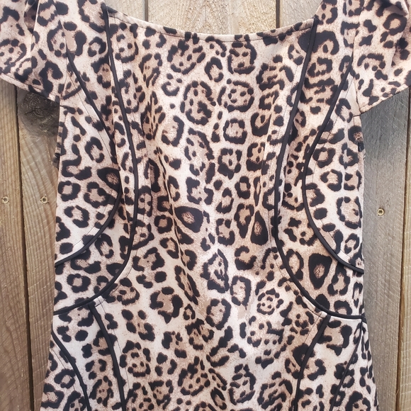 Victoria's Secret Cap Sleeve Leopard Print Dress Women's Size 4 EUC - Picture 3 of 7